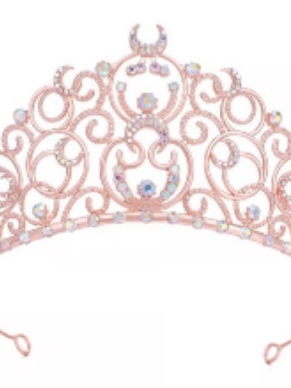 Rose Gold Crystal Tiara Headband - Elegant Women's Accessory
